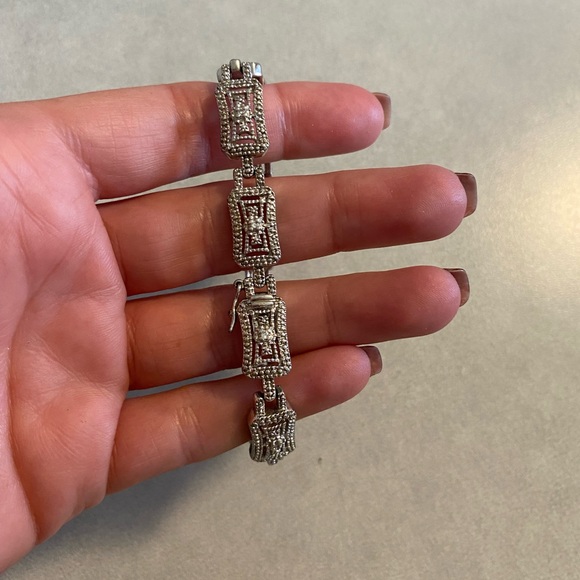 NEW!!! Sterling Silver Diamond Bracelet - Picture 7 of 7